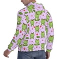 thumbnail image 6 of Naloa Happy Frogs1 Men's Casual Hooded Collar Drawstring Hoodies Pullover Sweatshirts Casual Long Sleeve Shirts-Small, 6 of 7