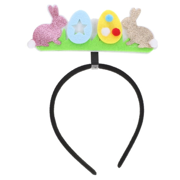 CIMAXIC Party Easter Party Headband Cartoon Easter Egg Bunny Hairband Easter Party Costume Accessory Cute Headwear,8.27"X6.69"X0.59"