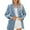 Sky Blue, variant on Womens Blazers, Yigetop Women's Casual Solid Color Suit Jacket Lapel Keep Warm and Slim Loose Long Sleeve Fashion Cardigan Coat Business Casual Outfits for Women Purple XL