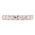 thumbnail image 2 of 2 Carat Round Cut Lab Created Moissanite Diamond Full Eternity Stackable Wedding Band Ring In 14K Rose Gold Over Sterling Silver Jewelry For Women(G-H Color,VVS1 Clarity, 2Cttw)-6.5, 2 of 7