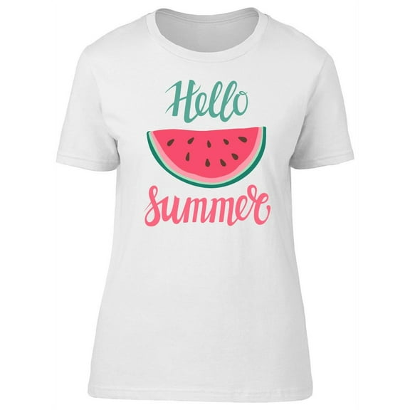 Fresh Watermelon Hello Summer T-Shirt Women -Image by Shutterstock, Female Large