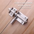 thumbnail image 4 of 2 Pcs Stainless Steel Door Latch Mini Sliding Bay Latch Suitable for Garden Doors Windows Warehouses (Silver), 4 of 5