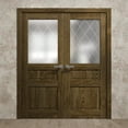 thumbnail image 3 of Interior Solid French Double Doors 36 x 80 inches | Ego 5011 Marble Oak | Wood Interior Solid Panel Frame | Closet Bedroom Modern Doors, 3 of 5