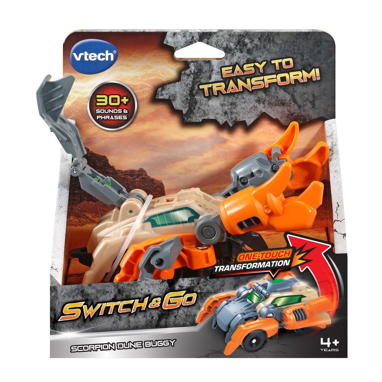 VTech Switch & Go Scorpion Dune Buggy Transforming Dinosaur to Vehicle Toy - English Version