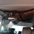 thumbnail image 4 of Almacenamiento en el techo del automóvil Bolsillo de red Interior de doble capa con hebilla de cremallera Manta para automóvil Bolsa para SUV Camión - Los 90x65cm Sunnimix red del techo del coche, 4 of 8
