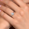 thumbnail image 4 of Gem Stone King 900 Platinum White Moissanite Engagement Ring for Women | 1.75 Cttw | Emerald Cut 8X6MM | Gemstone Birthstone | Size 7, 4 of 6