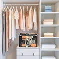 thumbnail image 6 of Foldable Fabric Storage Bin With Handle Collapsible Basket Box Storage With Lid Organizer Skeleton Drinking Coffee, 6 of 7