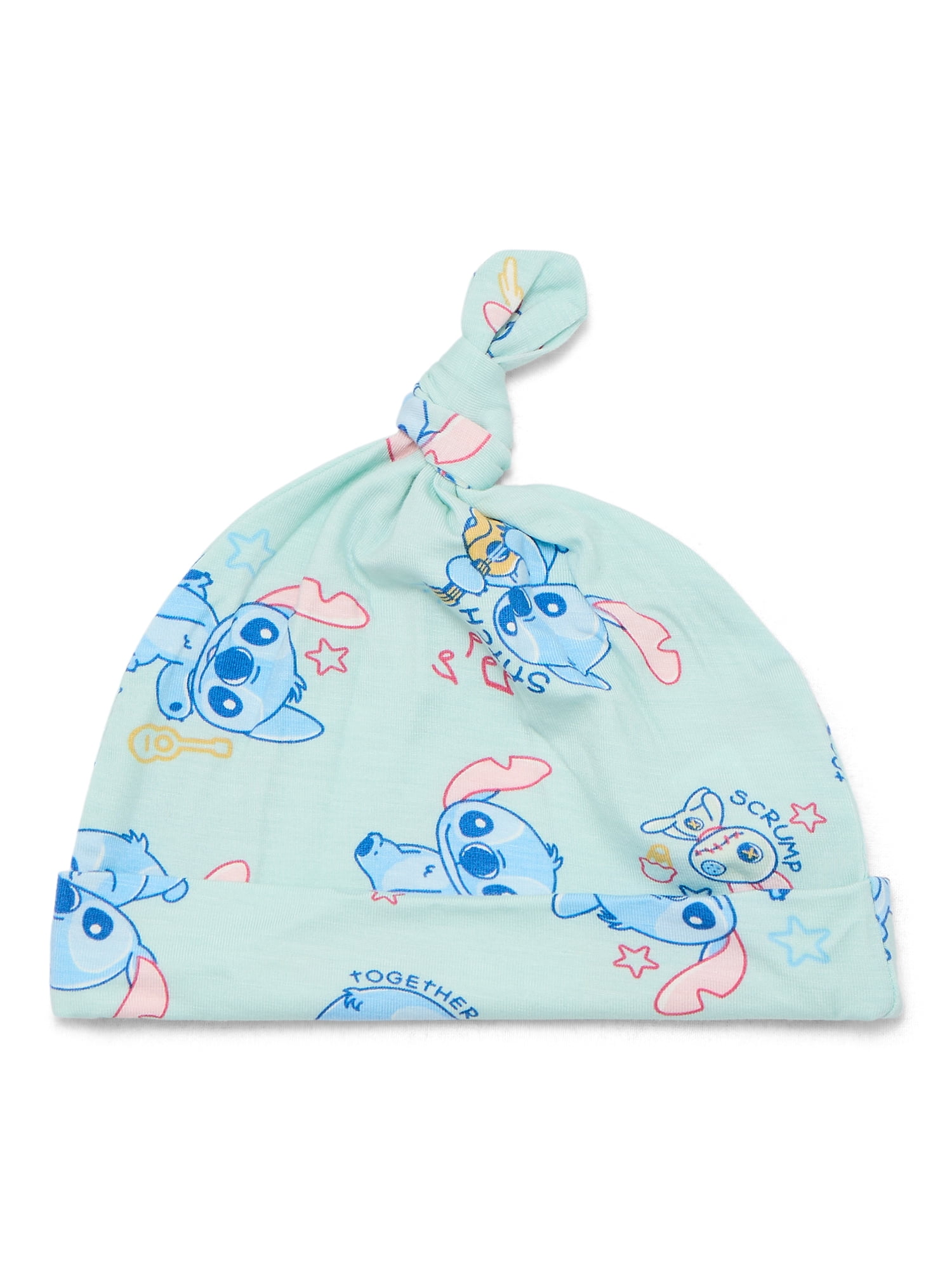 Disney Lilo and Stitch Baby Boys or Girls Viscose Sleep Footed One-Piece with Hat Set, 2-Piece, Sizes 0M–6/9M