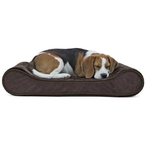 furhaven pet bed round plush ball dog bed