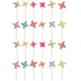 thumbnail image 1 of GOOHOCHY 24pcs Molino de viento Tapa de pluging Toppers Interesantes Adornos Torta Magdalena Topper, 1 of 7