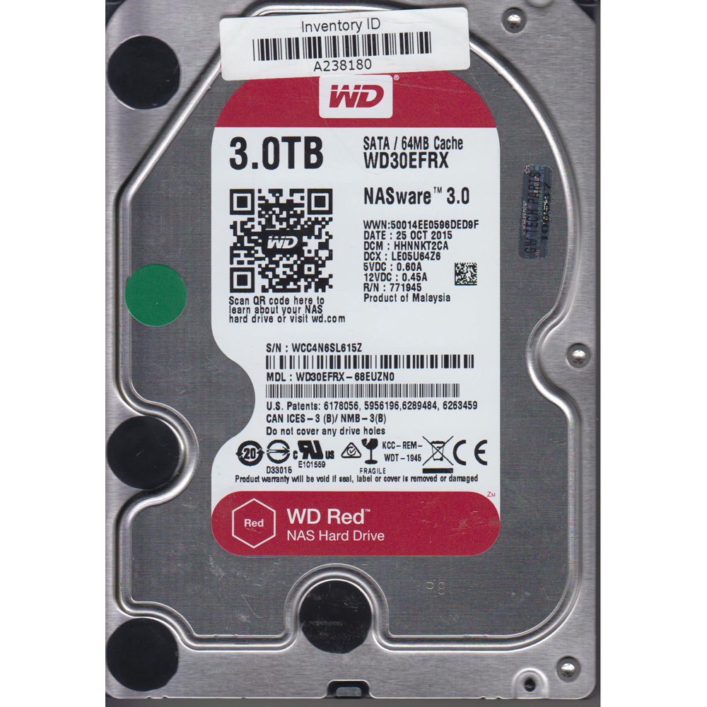 WD30EFRX68EUZN0, DCM HHNNKT2CA, Western Digital 3TB SATA 3.5 Hard