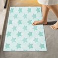 thumbnail image 4 of Rectangular Bath Rug Non Slip Absorbent Rug 16x24in Bathroom Mat Light Sea Blue Pattern, 4 of 4