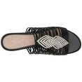 thumbnail image 4 of Cecelia New York Darleen Slide Sandal Black/Silver Stone Slip On Caged Mule Flat (Black/Silver Stone, 9.5), 4 of 6