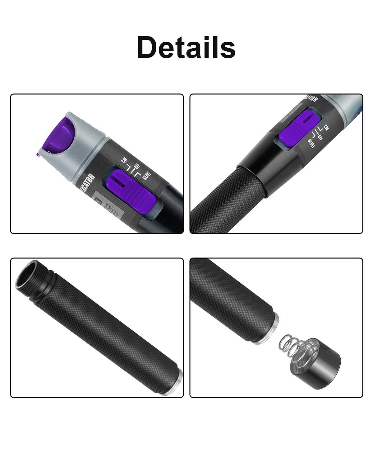 Localisateur De Défauts Fibre Optique 30mW - Portée 30km, Interface 2,5mm, Vert, Portable Style Stylo - 6
