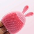 thumbnail image 3 of Rabbit Shape Silicone Bath Brush Manual Facial Cleansing Massage Tool (Pink) 2 Pcs, 3 of 5