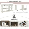 thumbnail image 6 of Ktaxon Wooden 3-Shelf Console Table, Sofa Table, Kitchen Buffet Sideboard with 3-Drawers for Entryway, Living Room, Bedroom, Home, Antique White, 6 of 11