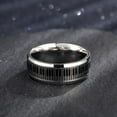 thumbnail image 6 of Piano Keys Anxiety Ring for Women Men Stainless Steel Relief Fidget Ring Spinner Ring Statement Rings Finger Band Christmas Jewelry Gifts, 6 of 6