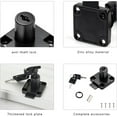 thumbnail image 3 of Cerraduras negras para cajones de escritorio con 4 llaves universales, tornillos de base cuadrada, cerradura de seguridad fija para muebles, puertas de muebles, buzones, vitrinas, 3 of 5