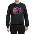 thumbnail image 2 of Wild Bobby, Colorful Rainbow Pomeranian Dog Animal Lover Unisex Crewneck Graphic Sweatshirt, Black, Small, 2 of 3