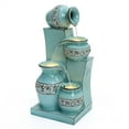 thumbnail image 5 of LuxenHome Light Blue 4-Tier Ornate Jugs 2.5-Feet Tall Outdoor Polyresin Fountain with Lights, 5 of 10
