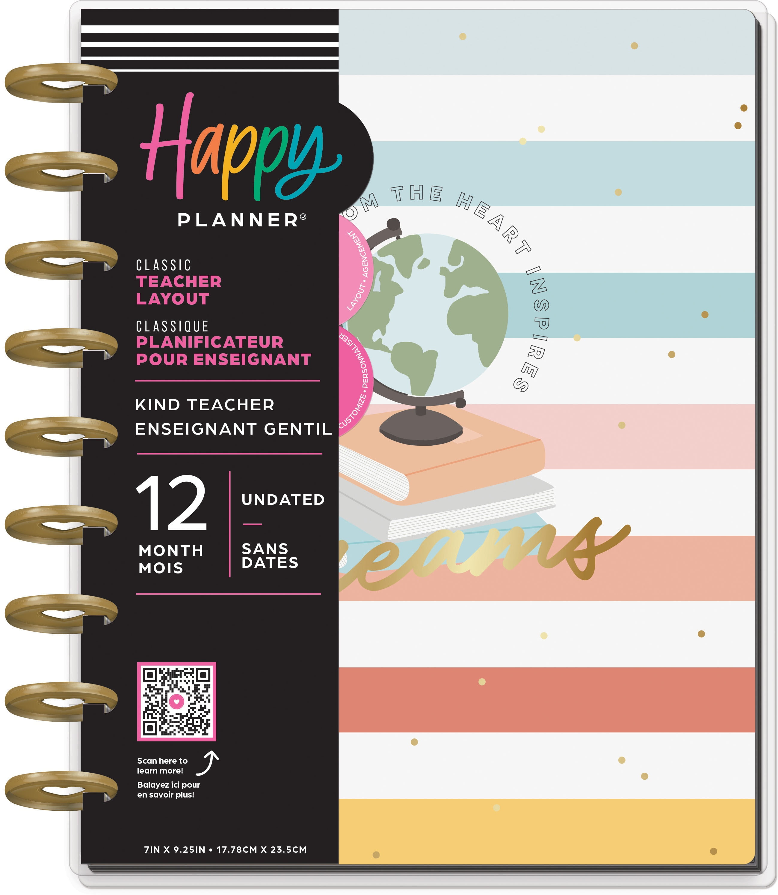 Happy Planner Undated 12Month PlannerKind Teacher