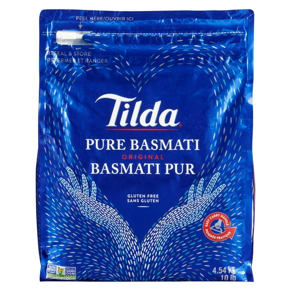 Riz basmati pur de Tilda 4.54 kg (10 lb)