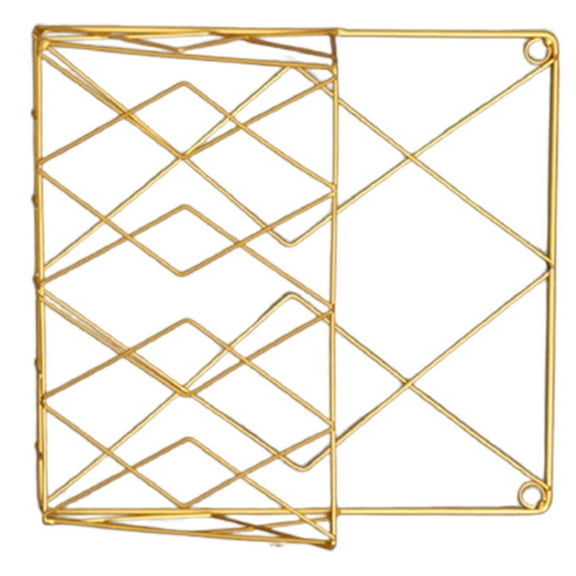 FRCOLOR Hanging Magazine Rack Gold Holder Book Shelf Collectible Display Storage