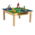 thumbnail image 2 of Time-2-Play TPSQTS16-PBG Square Play Table with Trough, Shelf & 16 in. Legs & Duplo Compatible Grid, Blue & Green, 2 of 5