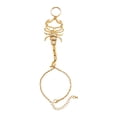 thumbnail image 2 of Cadena de Mano con Anillo de Escorpión, Regalos Ajustables, Encanto Gótico de Moda, única, de Punk de Imitación para , Oro Salvador Anillo pulsera, 2 of 8