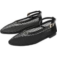 thumbnail image 6 of Women's Comfort Flats - Breathable Netting Dress Shoes with Adjustable Strap, Office & Casual Wear, 6 of 11