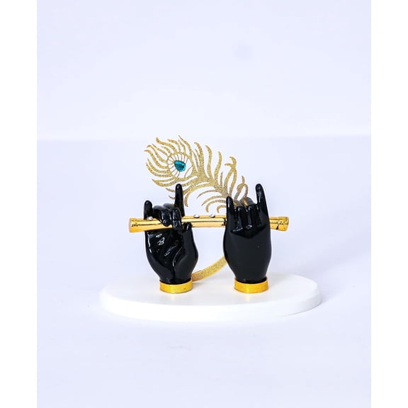 Lord Krishna Hand Black with Flute for Home Decor and Gifting (3.5 inches)