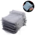 thumbnail image 2 of 100 bolsas transparentes con cordón para joyas, bolsas de regalo para bodas, fiestas, regalos de Navidad, bolsas de regalo con cordón, 2 of 8