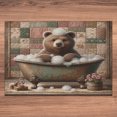 thumbnail image 6 of Ambesonne Rustic Jigsaw Puzzle, Farmhouse Grizzly Bear Bath, Heirloom-Quality Fun Activity for Family Durable Cardboard, 1000 pcs, Chocolate Rose Green, 6 of 6