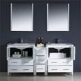 thumbnail image 5 of Fresca Torino 72" White Modern Double Sink Bathroom Vanity with Side Cabinet & Integrated Sinks, 5 of 5