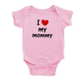 thumbnail image 3 of Twin Baby Clothes I Love My Daddy Mommy Newborn Boys Girls Romper (Pink, 6-12M), 3 of 5