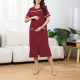 thumbnail image 7 of Ailaofu Women Zipper Robe Short Sleeve Duster Housecoat Short Bathrobes Zip Front Nightgown with Pockets, 7 of 7
