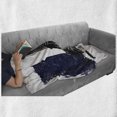 thumbnail image 6 of France Soft Flannel Fleece Throw Blanket, Grunge Weathered Design National French Flag with Eiffel Tower, Cozy Plush for Indoor and Outdoor Use, 70" x 90", Coconut Vermilion, by Ambesonne, 6 of 6