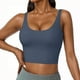 thumbnail image 5 of Camisas para mujer,Blusa informal sin mangas con cuello en U para mujer, de poliéster, con acolchado en el pecho, largo normal, para uso diario, sopatenor, 5 of 7