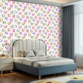 thumbnail image 2 of Peel and Stick Wallpaper Canvas Contact Paper Rainbow Pink Multicolor Colorful Hearts Soft Pastel Colors Arches Self Adhesive and Removable 17.7in x 118in, 2 of 8