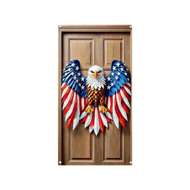 Hogar y cocina, Decoración del hogar, Decoración, Celebrando el Día de la Independencia con marcos de puerta decorativos y telas de fondo colgantes para una fácil instalación. Cubierta de puerta de p