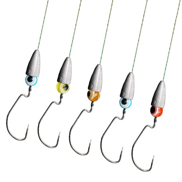 keepw 1 Set Metal for Texas Rigs Hooks Fishing with Hook Kit Fishing Tackle  Fishhooks Ready Boilie Bait Bass Perch Fisherman 