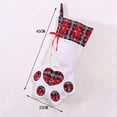 thumbnail image 6 of Christmas Pet Stocking Socks Dog Cat Paw Plaid Xmas Tree Hanging Ornament Gift, 6 of 7