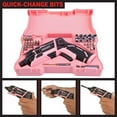 thumbnail image 5 of Stalwart Cordless Electric Screwdriver 45pc Set with 2 Position Grip, Pink, 5 of 19