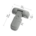 thumbnail image 6 of EUDEMON 1 Pack Updated Child Proof Refrigerator/Fridge/Freezer Door Lock Apply to Max 1"(25mm) Sealing Strip for Toddlers and Kids, no Tools Need or Drill(Grey), 6 of 8