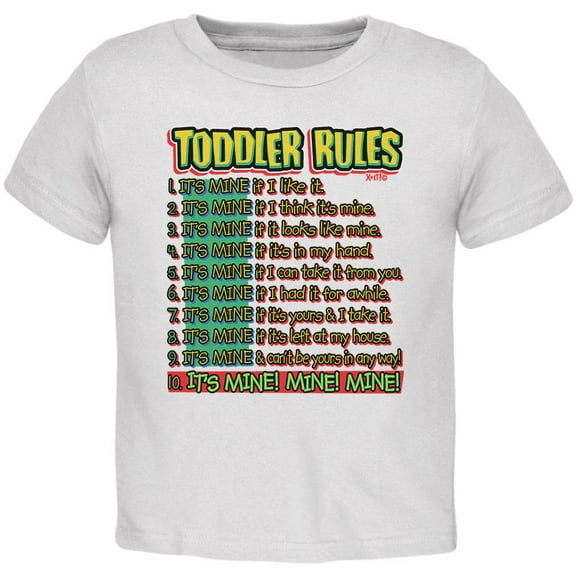 Toddler Rules Toddler T Shirt White 4T
