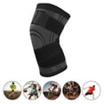 thumbnail image 3 of Genouillère Femmes Hommes Compression Genouillère avec Deux Sangles de Compression Ajustables pour Déchirure du Ménisque Arthrite Linddert Douleur au Genou ACL Course Haltérophilie Basketball Volée, 3 of 7