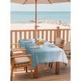 thumbnail image 2 of Outdoor Tablecloth with Umbrella Hole for Patio/Picnic/Party/Camping, Coastal Wave Waterproof Table Cloth Rectangle Table Cover Washable, Summer Ocean Nautical Beach Ombre Sky Blue (60"x 84"), 2 of 8