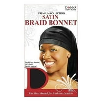 Donna Black Silky Satin Braid Bonnet 1 Each