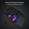 thumbnail image 3 of Womier One Handed Mini Gaming Keyboard, 35 Keys Keyboard Keypad,Wired RGB Backlit PC Mechanical Feeling Keyboard  for Gamer PS4 Xbox One PC, 3 of 8