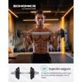 thumbnail image 2 of SONGMICS Juego de Mancuernas 2 en 1, Mancuernas Ajustables de 2 x 10 kg, con Barra Adicional, Gimnasio de Casa, Negro Tinta MSYL20LBKV1, 2 of 6